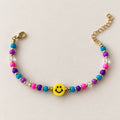 Bracciale VYBE Smiley Pop con perline multicolore e dettagli dorati