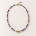 Collana VYBE Smiley Pop con perline multicolore e dettagli dorati